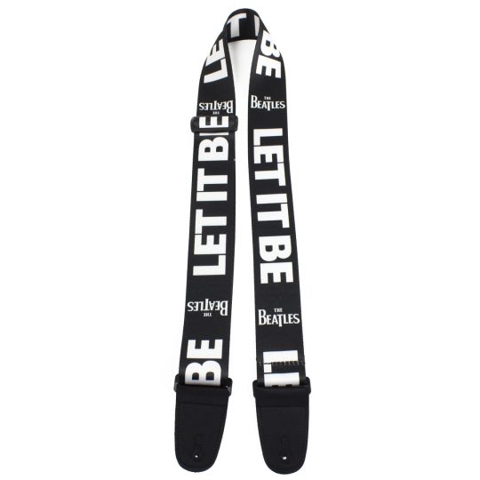 2” The Beatles Official Licensing Let It Be Heat Transfer Design on Polyester Webbing Guitar Strap. Adjustable length 39” to 58”
