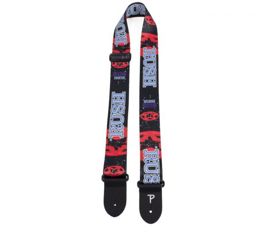 2” Official Licensing Rush 2112 Heat Transfer Design on Polyester Webbing Guitar Strap. Adjustable length 39” to 58”