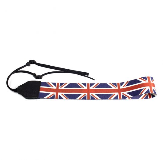 UK flag polyester camera strap.