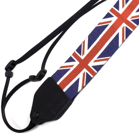 UK flag polyester camera strap.