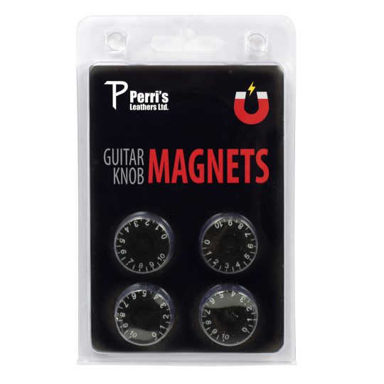 Black guitar knob magnets. Pack of four