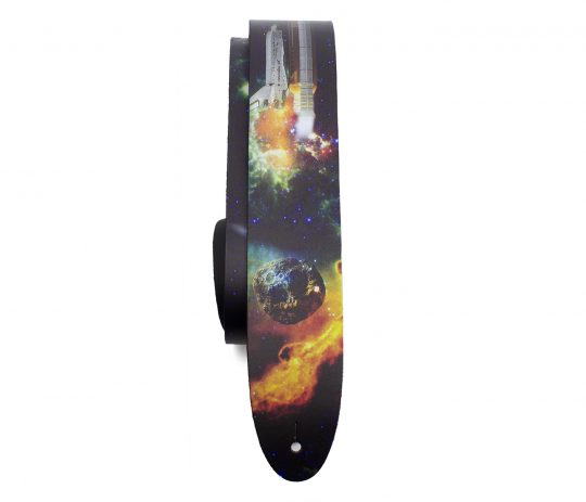 Galactic Cruise Leather Printed Guitar Strap