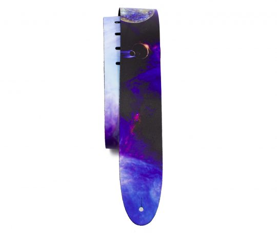 Outer Space Leather Printed Guitar Strap